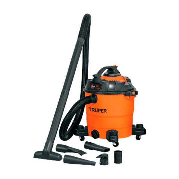 ASPIRADORA DE SOLIDOS Y LIQUIDOS CON SOPLADOR DESMONTABLE 12 GAL TRUPER 12093/ASP-12S