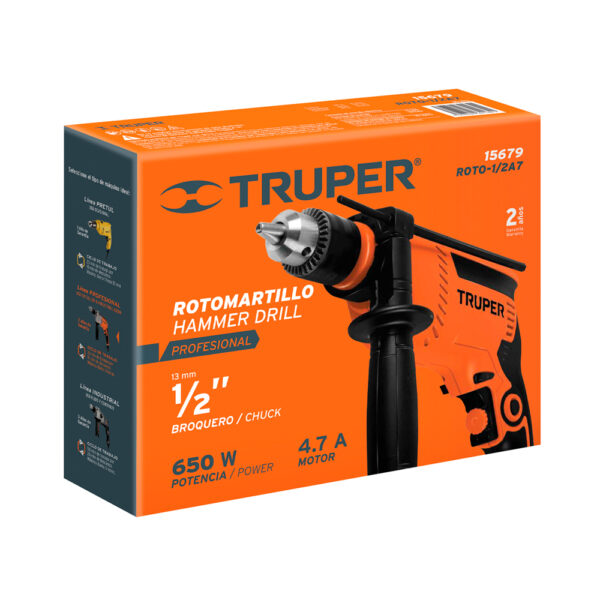 ROTOMARTILLO 1/2" 650W TRUPER PRO ROTO-1/2A7/15679 - Image 2